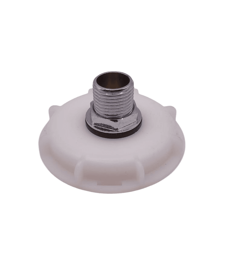 Перехідник DN-50 на різьбу 1/2" (нержавіюча сталь/латунь)