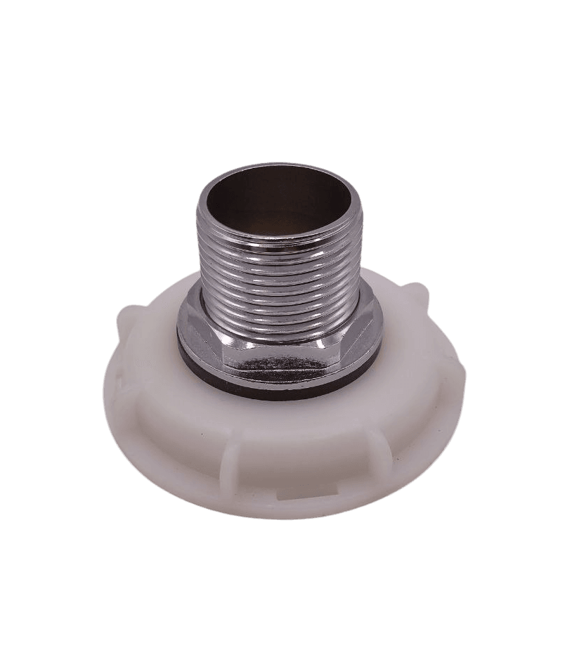 Перехідник DN-62мм (дрібна різьба) на латунь/нержавіюча сталь, різьба 1"