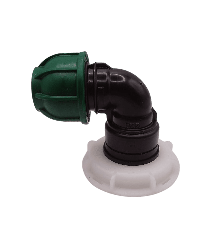 Перехідник DN-50 на трубу Ø25мм (кутовий, дрібна різьба, Ø62мм)