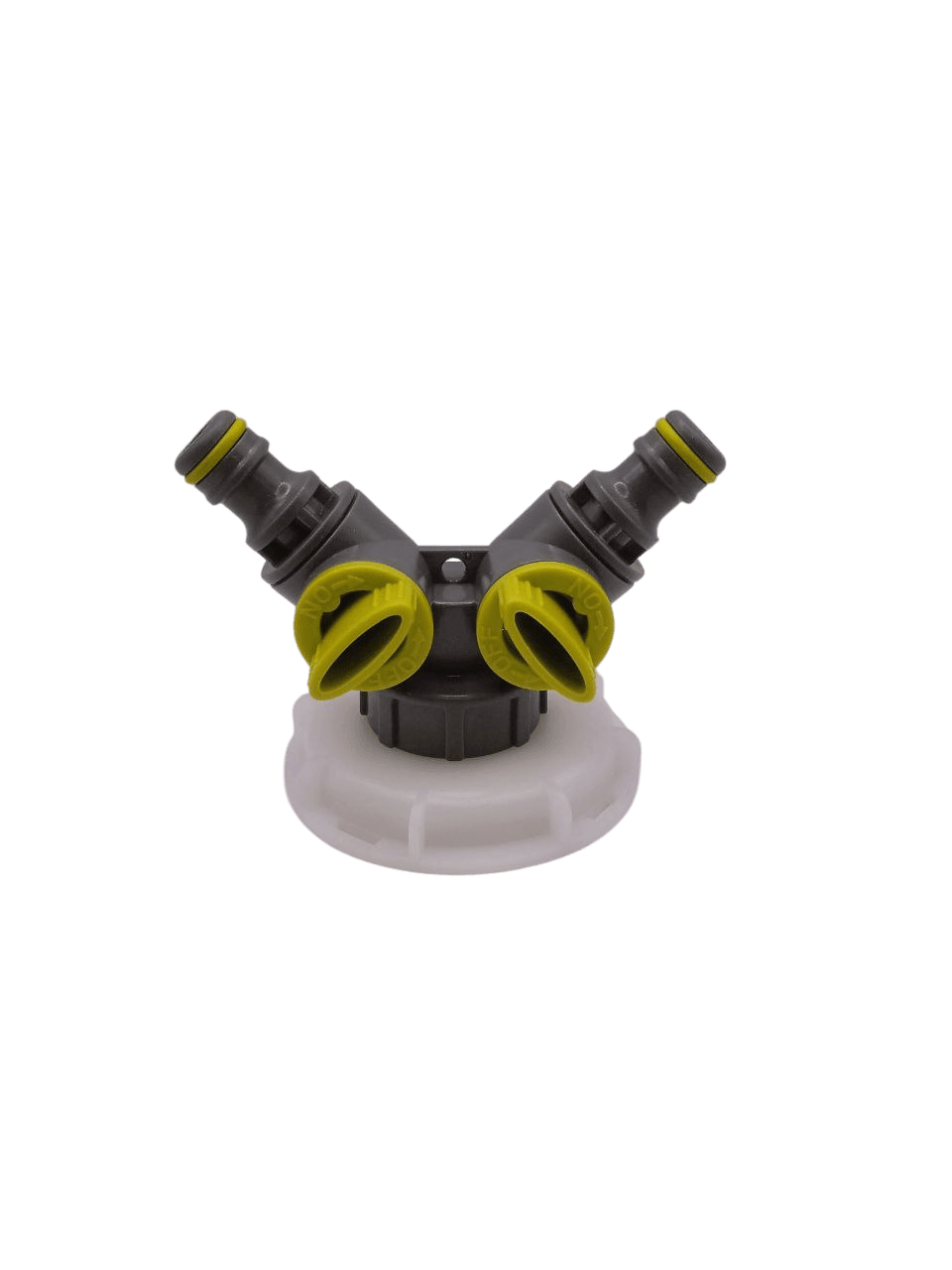 Перехідник DN-62мм (дрібна різьба) на 2 штуцери 1"