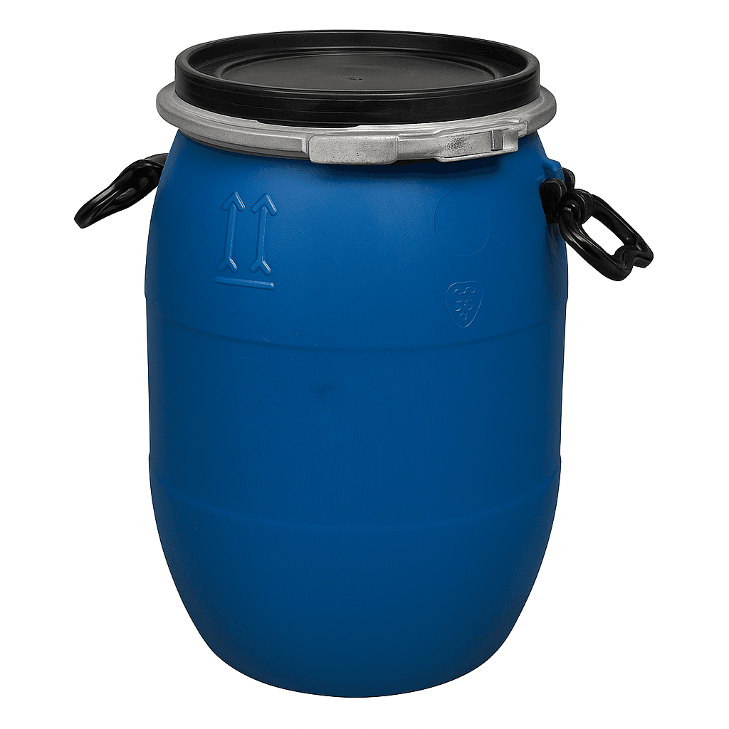 Діжка пластикова під хомут 50 л (б/в)