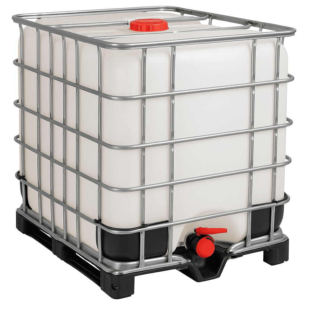 Єврокуб 1000л (новий, харчовий, піддон дерево, метал/пластик)