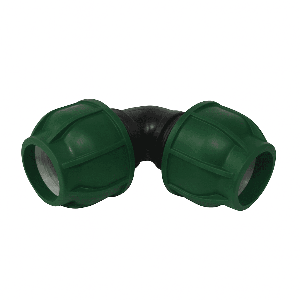 Коліно пластикове затискне 40мм