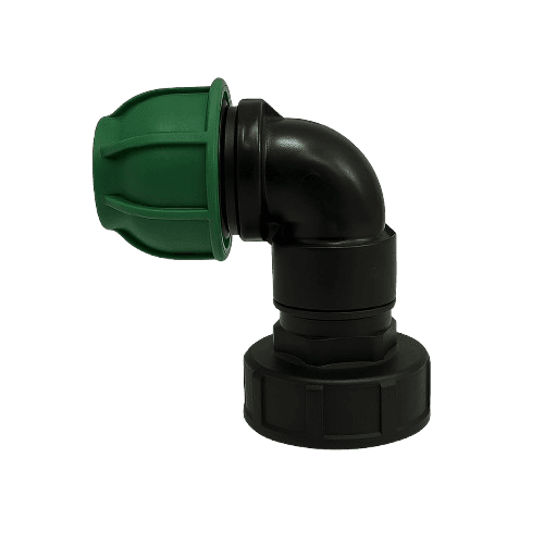 Перехідник DN-50 на трубу Ø40мм (кутовий, дрібна різьба, Ø58мм)