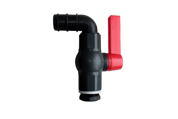 Кран пластиковий із кріпленням 1" (шланг 32мм)