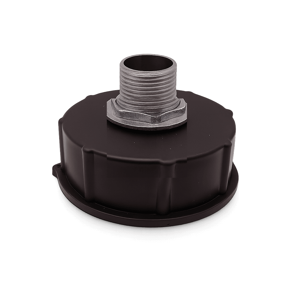 Перехідник DN-100 на різьбу 1" (нержавіюча сталь/латунь)