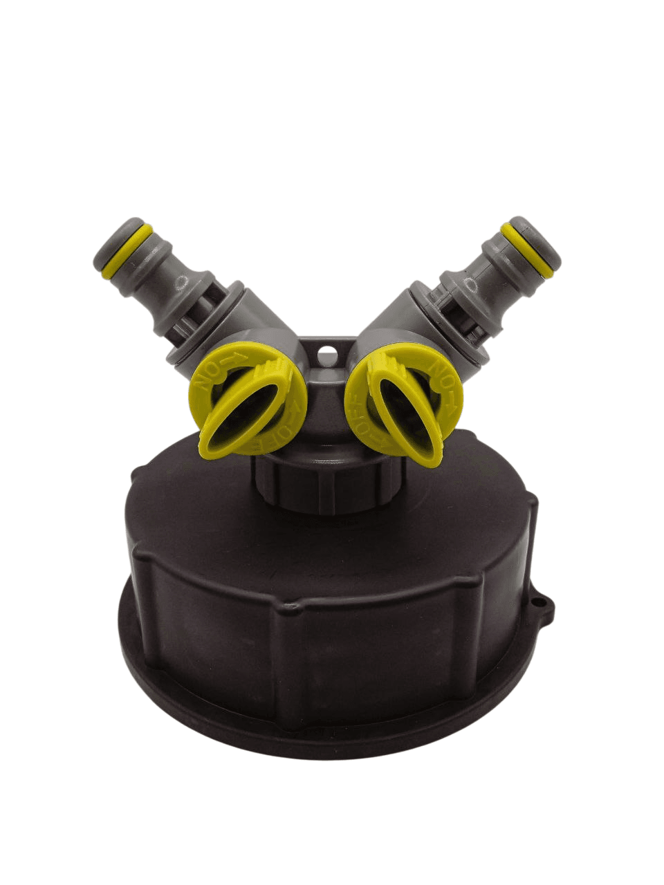 Перехідник DN-100 на 2 штуцери з кранами