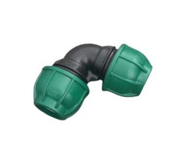 Коліно пластикове затискне 32мм