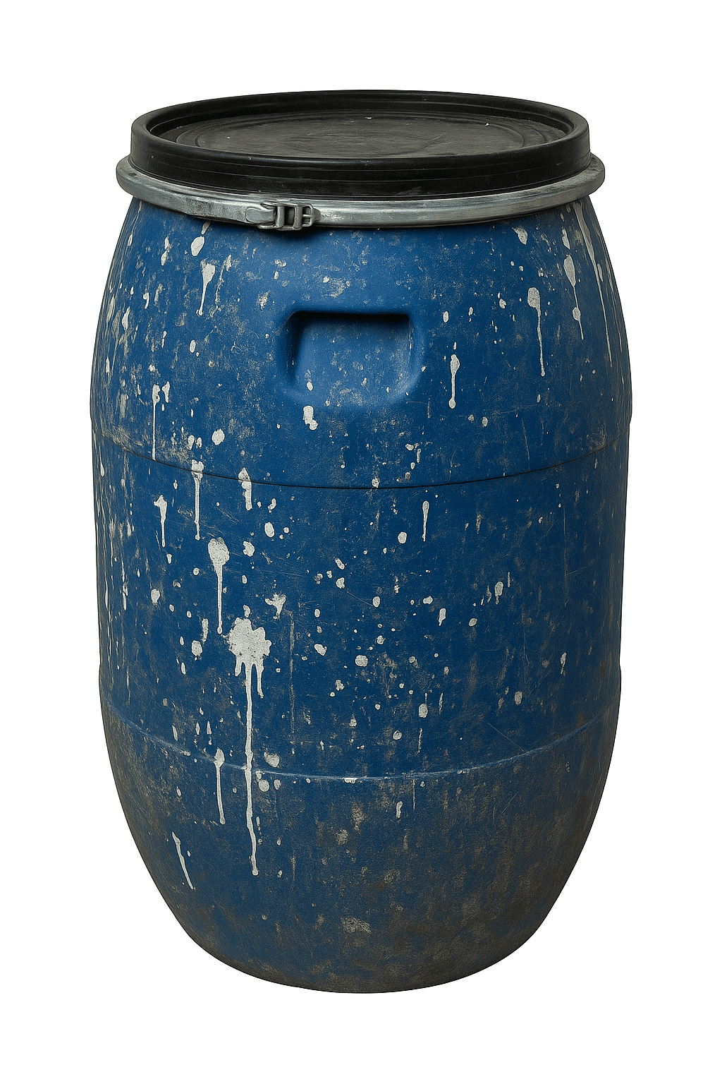 Діжка пластикова під хомут з-під фарби брудна 100 л б/в