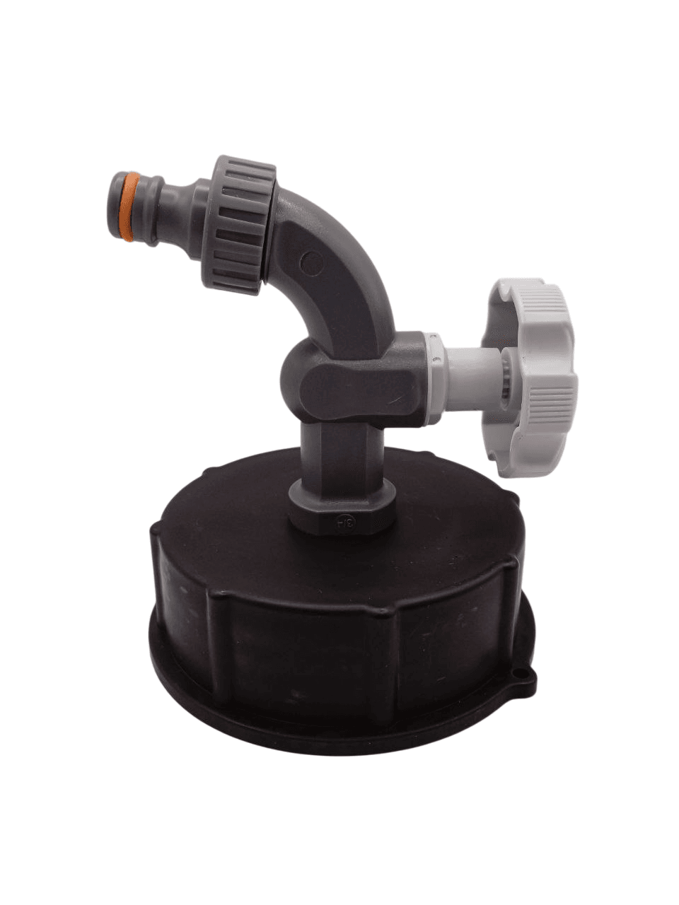 Кран із перехідником DN-100 на штуцер 1"