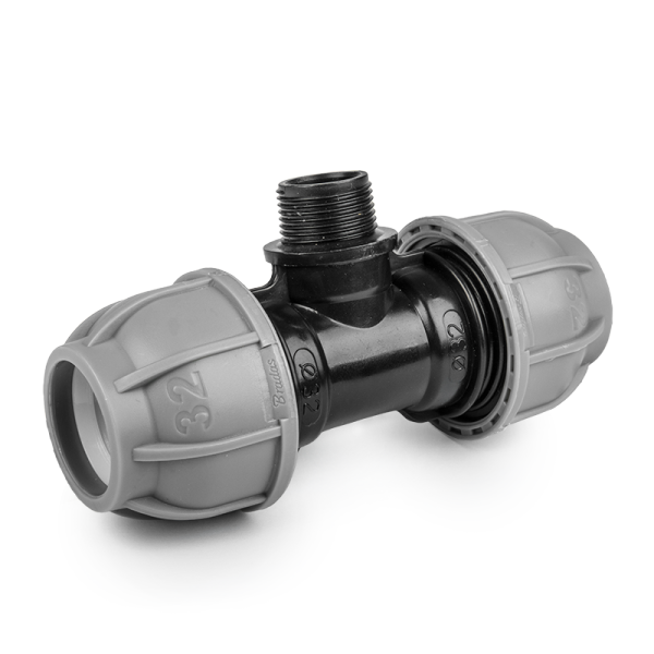 Трійник для труб PE 25 мм / РЗ 1" PN10, DSRA10T32M1
