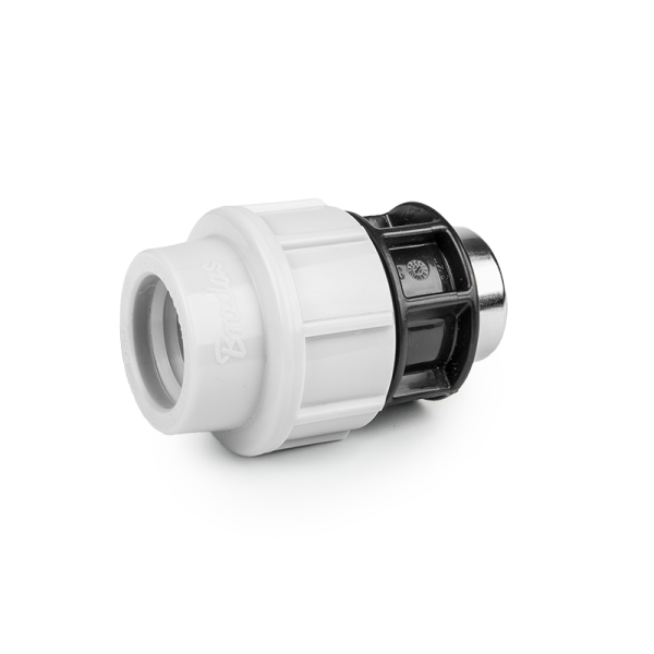Муфта з'єднувальна для труб PE 25 мм / РВ 1/2", PN16, DSRA16L25F12