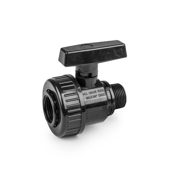 Кран для труб PE РВ 3/4" / РЗ 3/4", PN16, DSRA16VF34M34