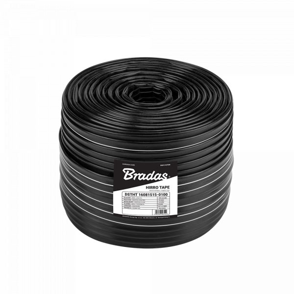 Крапельна стрічка 16/8mil/1л/г, 10см, HIRRO TAPE, 100м, DSTHT 16081010-0100