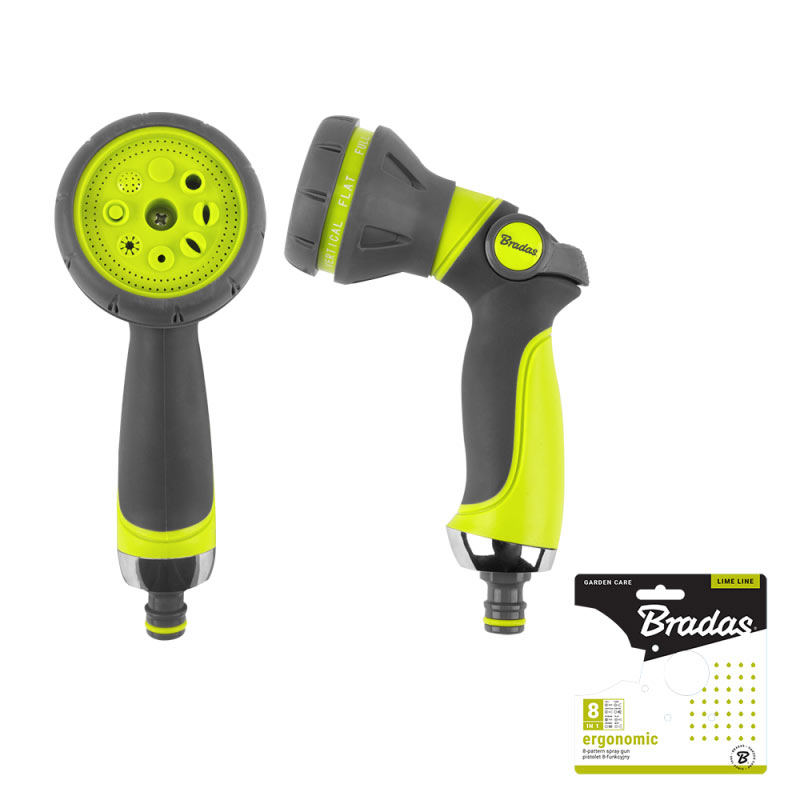 8-функціональний пістолет-розпилювач, ERGONOMIC, LIME LINE, LE-5114