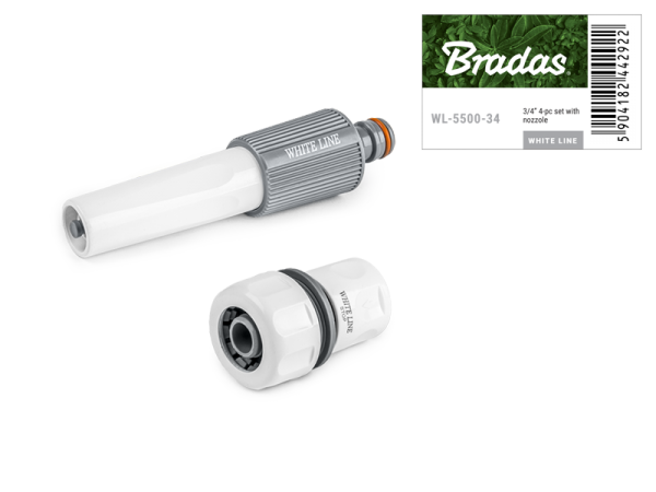 Комплект з 2 елементів на шланг 3/4", WHITE LINE, WL-5500-34/2